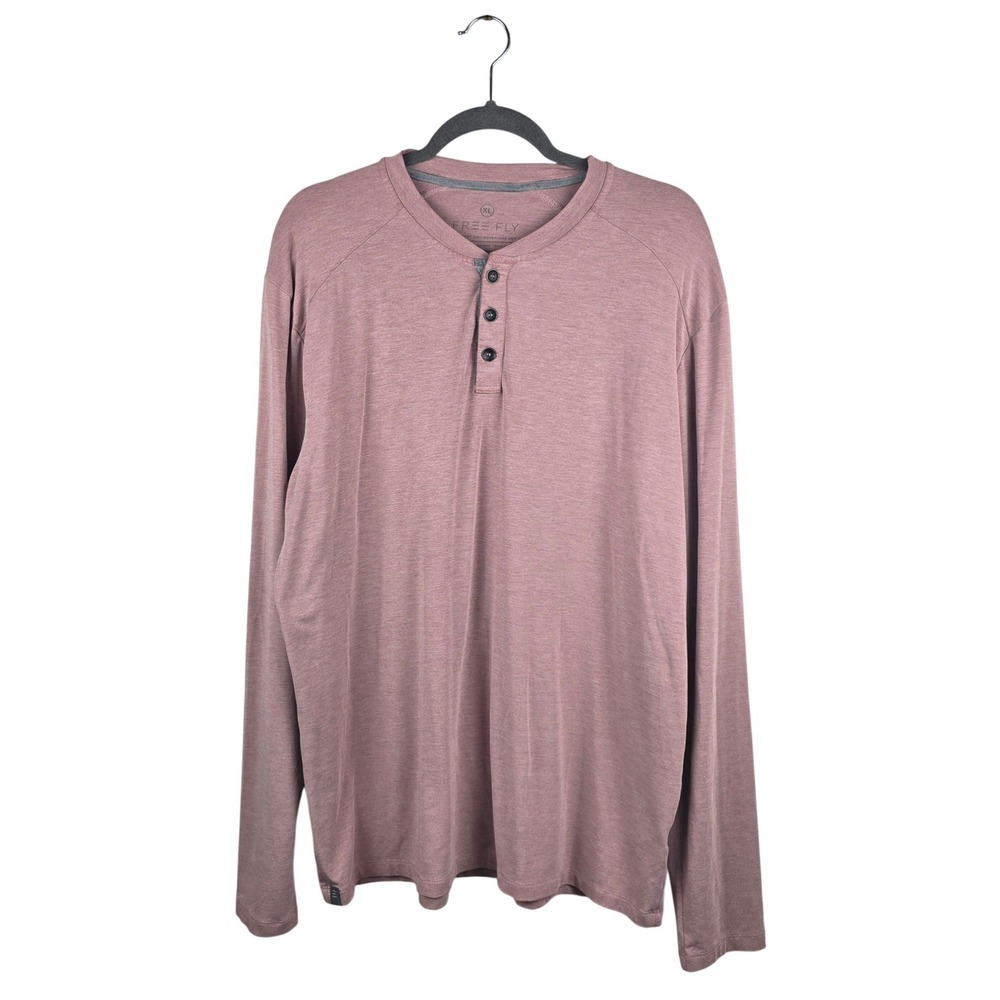 Free Fly Henley Long Sleeve Men XL Mauve Performance Bamboo Gorpcore Fishing